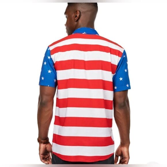 Tipsy Elves American flag button down sz XL - Picture 10 of 12